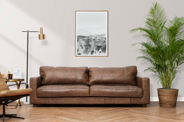 Urban ladder 3 seater leather sofa