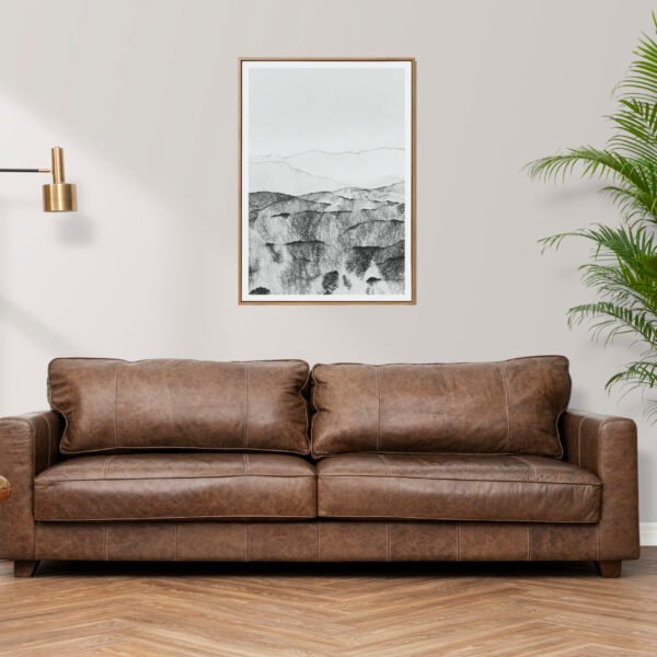 Urban ladder 3 seater leather sofa